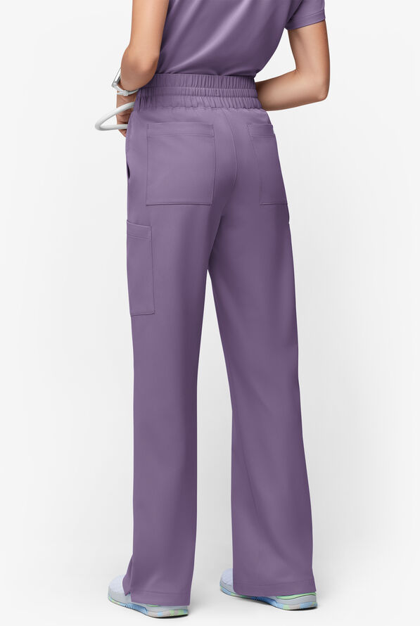ReSurge Crystal Women's 7-Pocket High Waisted Wide Leg Pant - Purple Dusk - 4