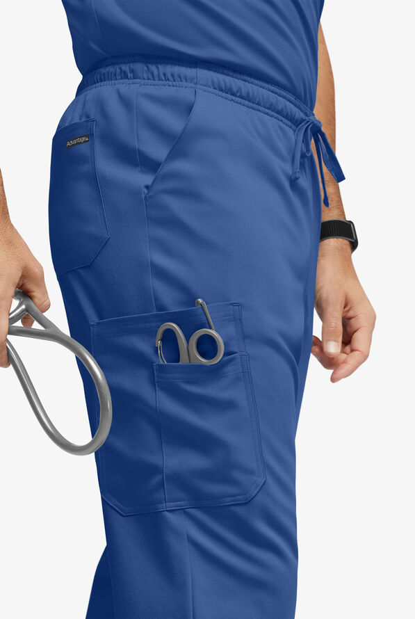 Advantage STRETCH Men's 6-Pocket Cargo Scrub Pants - Royal - 2