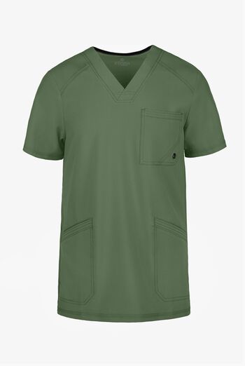 Infinity Men's 3-Pocket STRETCH Rib-Knit Side Panel Scrub Top