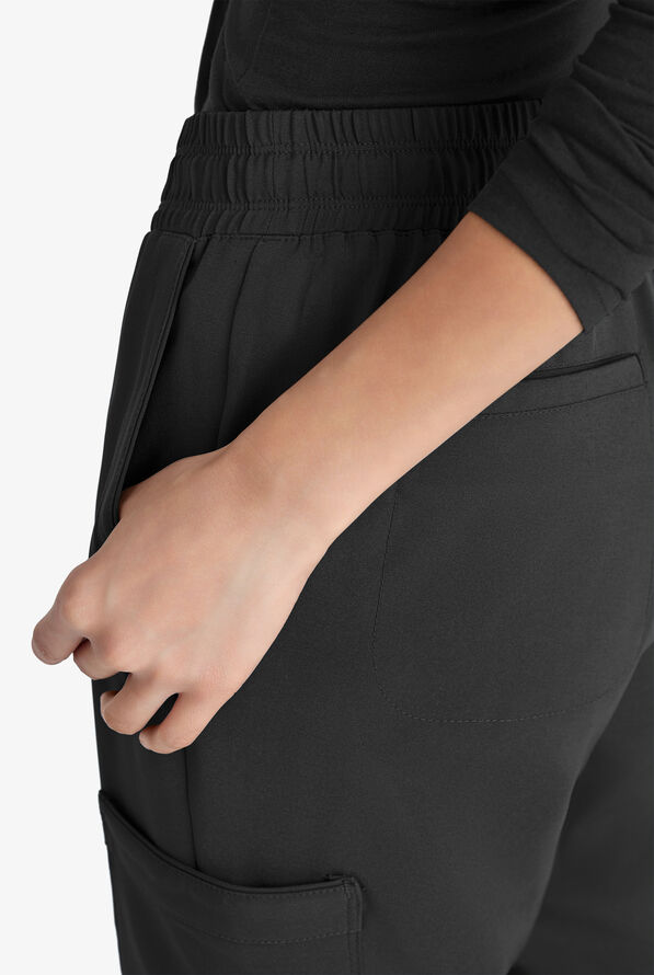 Grey's Anatomy by Barco Evolve STRETCH Terra Women's 6-Pocket Cargo Jogger Scrub Pants - Black - 2