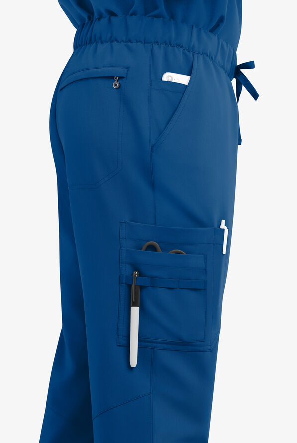 Pantal&oacute;n m&eacute;dico MOVEMENT by Butter-Soft STRETCH Hadar estilo cargo con 9 bolsillos para hombre - Royal - 6