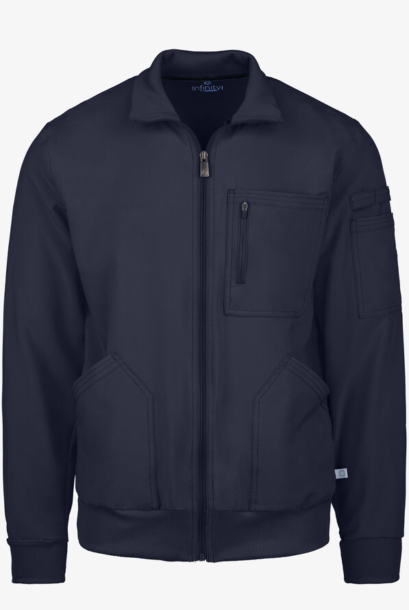 Chaqueta médica Cherokee Infinity con cremallera y 5 bolsillos para hombre - Navy - 1