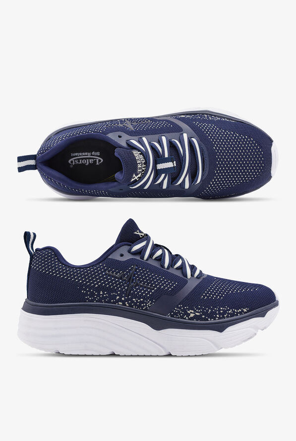 Zapatillas deportivas de enfermería LaForst Extreme Comfort Heart Beat Navy con cordones para hombre - null - 1