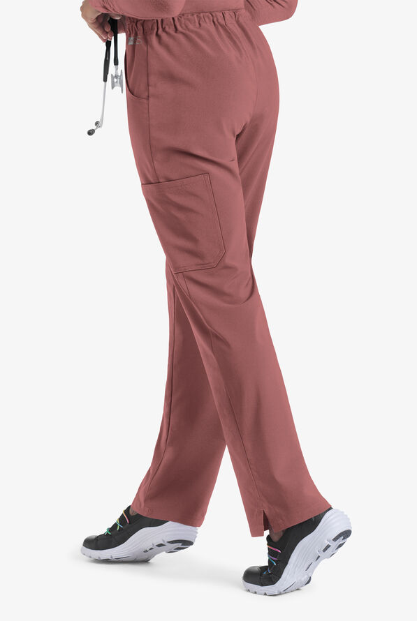 Pantalón médico Easy STRETCH Tall Eden con cordón y 4 bolsillos para mujer - Soft Chestnut - 2