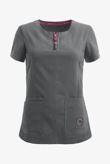 koi Lite&trade; Serenity Women's 4-Pocket Double Zipper Scrub Top