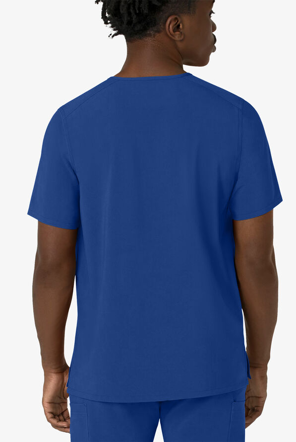 Carhartt Cross-Flex Men's 3-Pocket STRETCH V-Neck Scrub Top - Royal - 2