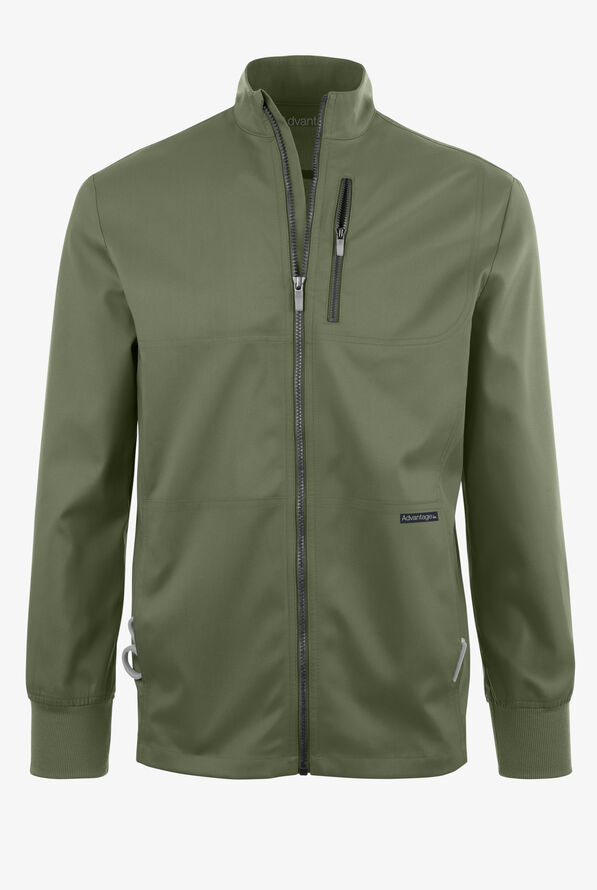 Chaqueta médica abrigada UA Advantage STRETCH con cremallera y 4 bolsillos para hombre - Light Olive - 1