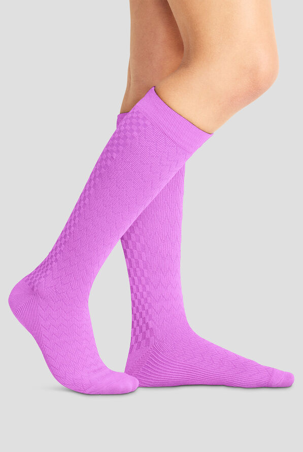 Cherokee True Support Women's 10-15 mmHg Wide Light Compression Socks - Sweet Berry - 1