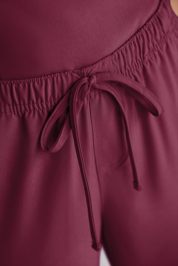 Easy STRETCH Eden Women's 4-Pocket Drawstring Scrub Pants - Wine - 4
