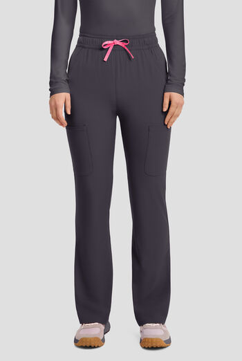 Med Couture Amp Women's 4-Pocket STRETCH High Waist Flare Leg Cargo Scrub Pant