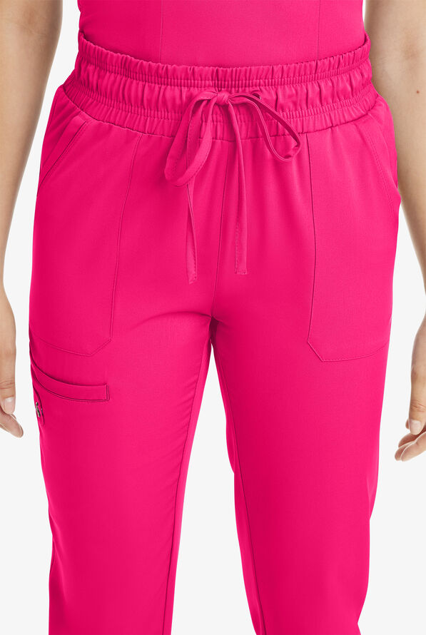 HH Works by Healing Hands Rene Women's 5-Pocket STRETCH Jogger Cargo Pants - Carnation Pink - 3