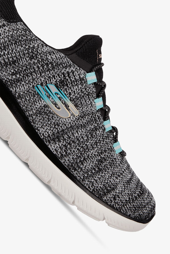 Skechers Sport Women's Summits Flyness Black Athletic Slip On Nursing Shoes - null - 4