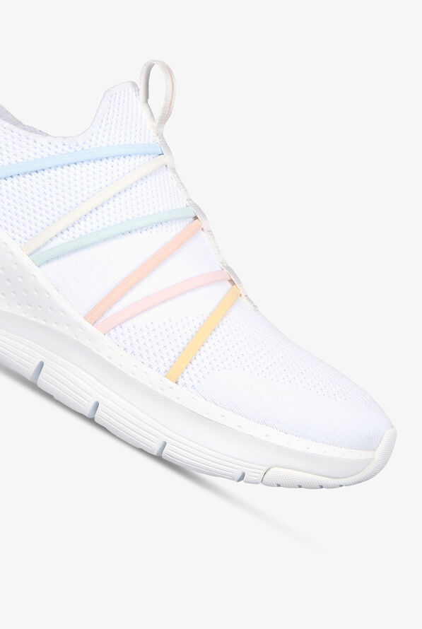 Skechers Sport Women's Arch Fit Bright Side Athletic Slip-On Nursing Shoes - White - 3