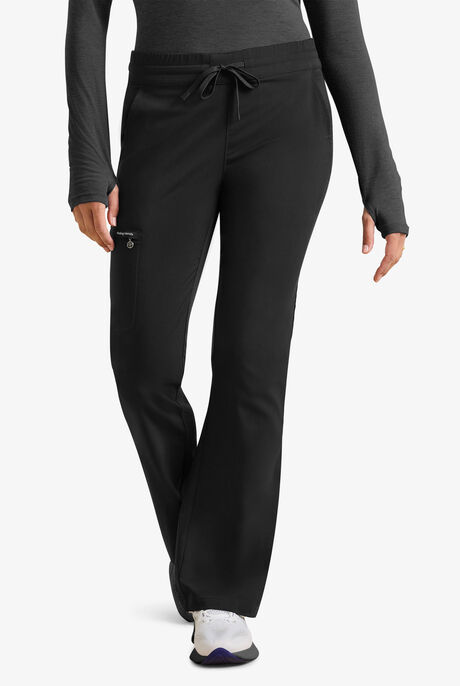 Healing Hands Purple Label Women's 6-Pocket STRETCH Flare Leg Drawstring Scrub Pants