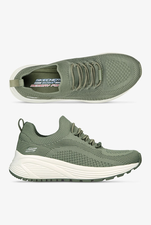 Skechers Bobs Women's Sparrow 2.0 Allegiance Crew Sage Athletic Lace Up Nursing Shoes - null - 1