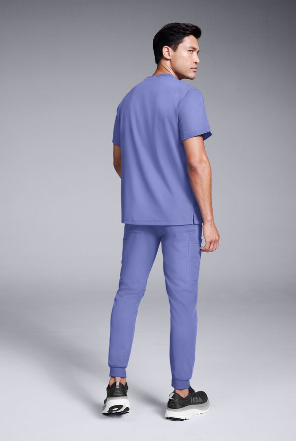 Hypothesis S-R Shift Ready Men’s 1-Pocket Tuck-In Crew Neck Scrub Top - Balance - 3