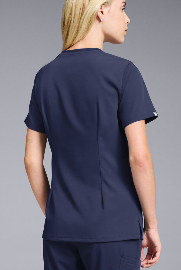 Hypothesis Women's Base Crew-Neck Tuck-In Scrub Top - Navy - 6