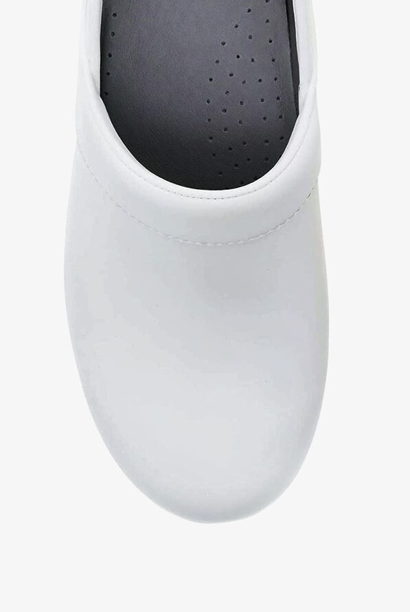 Dansko Women's LT Pro Box Leather Clogs - White - 2