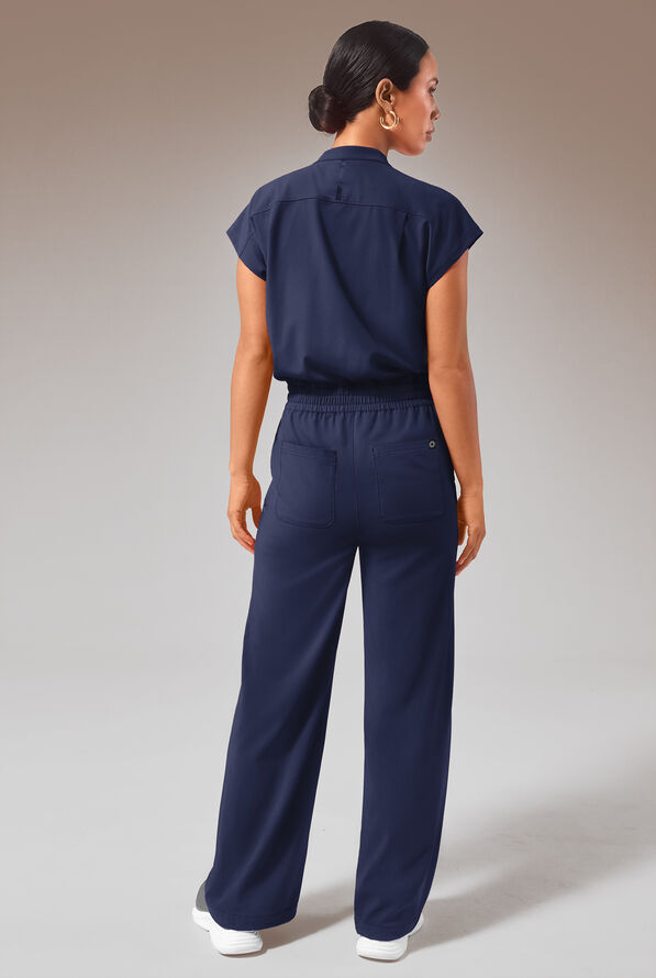 Hypothesis Duo Base Women's 6-Pocket Wide Leg Jumpsuit - Navy - 4