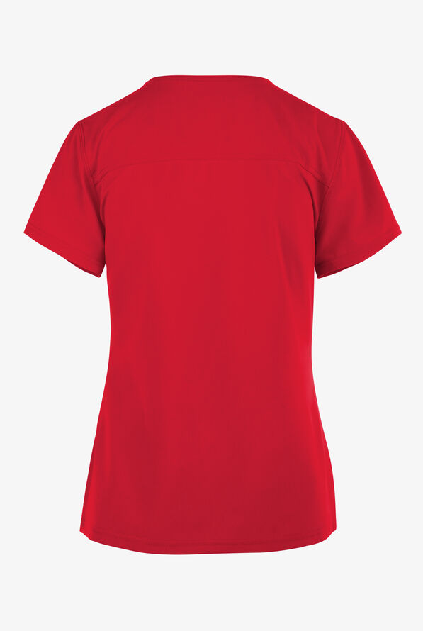 Dickies EDS NXT Women's 4-Pocket V-Neck Scrub Top - Red - 2