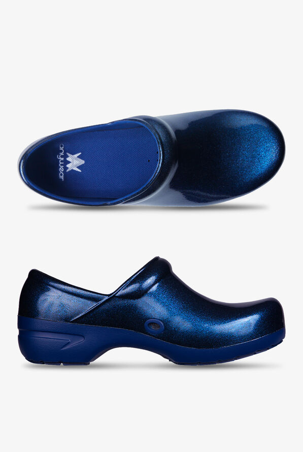 Anywear Women's SR Angel Navy Pearlized Glitter Nursing Clogs - null - 1