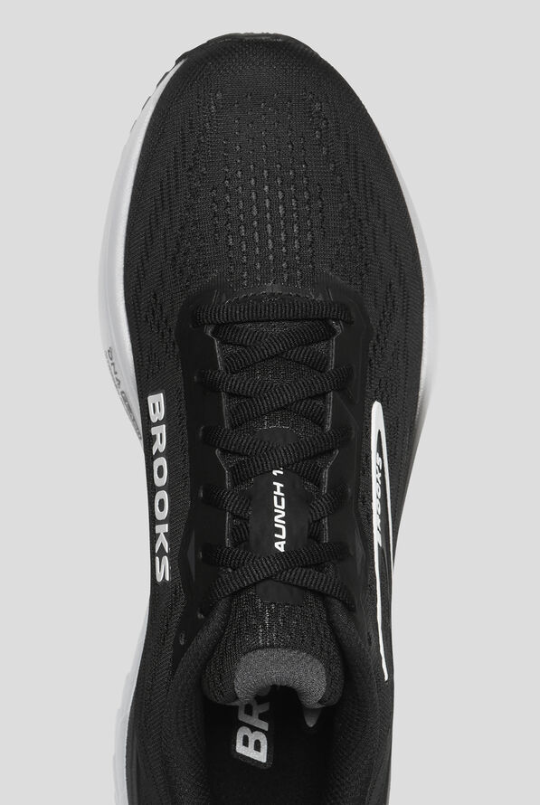 Brooks Men's Launch 12 Black/Grey/White Athletic Lace Up Shoes - null - 2