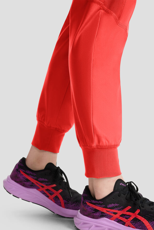 Infinity GNR8 Kinetic Knit Women's 4-Pocket STRETCH Cargo Jogger Scrub Pants - Vivid Orange - 3