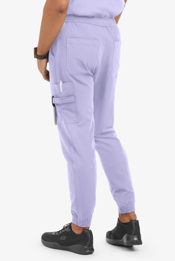 MOVEMENT by Butter-Soft Polaris Men's 10-Pocket Jogger STRETCH Scrub Pants - Grape Haze - 2