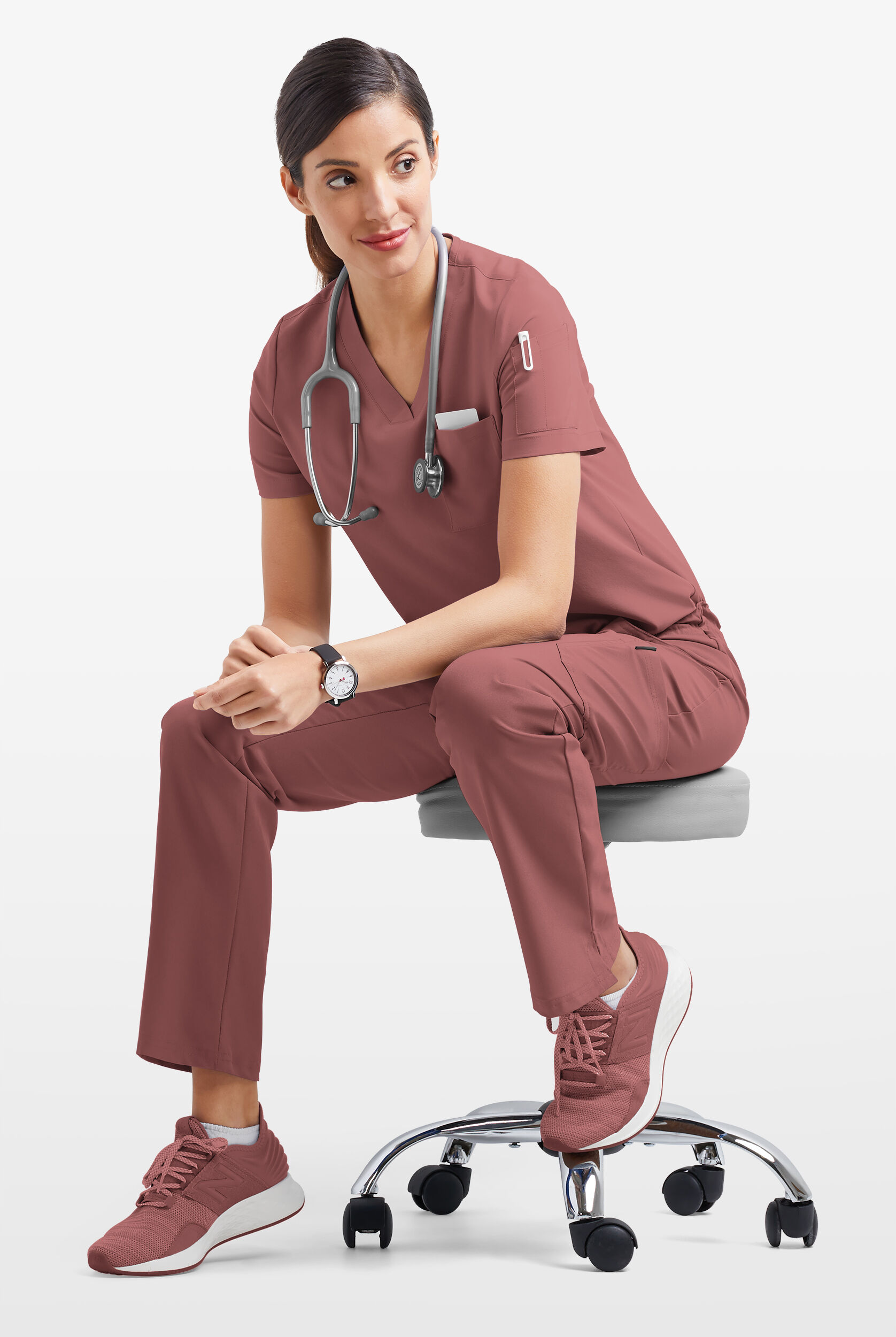 Easy STRETCH Chloe One V-Neck Tuck-In Top, Fashion Scrubs