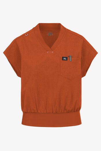 koi Solis Trinity Women's 1-Pocket STRETCH Banded Bottom Split V-Neck Scrub Top