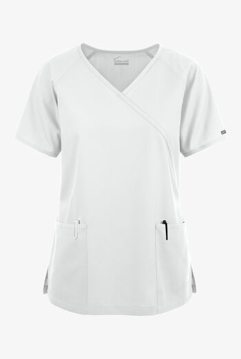 Blusa m&eacute;dica Butter-Soft Originals estilo cruzado con 3 bolsillos para mujer