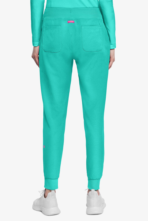Med Couture Amp Women's 6-Pocket STRETCH Jogger Scrub Pant - Teal Tonic - 4