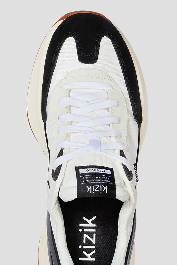 Kizik Monaco White/black Men's Lace Up Athletic Shoe - null - 2