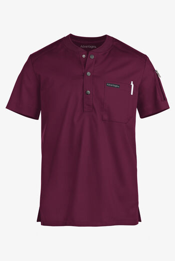 Advantage STRETCH Men's 2-Pocket Short Sleeve Henley Scrub Top
