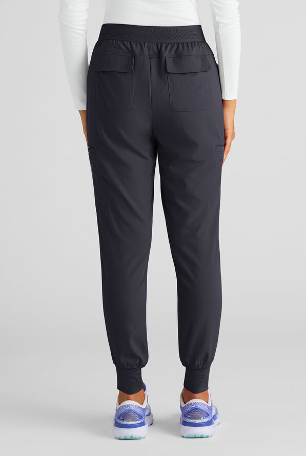 Pantalón médico Grey's Anatomy by Barco Emerge Rylee STRETCH de tiro medio estilo jogger con 6 bolsillos para mujer - Steel Gray - 2