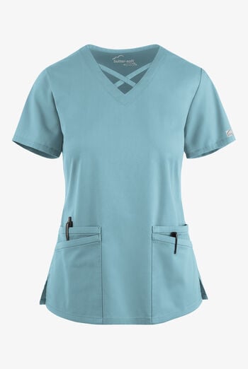 Butter-Soft STRETCH Women's 4-Pocket Crisscross Scrub Top