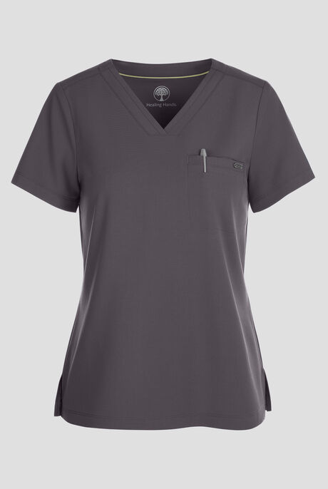 Healing Hands Quest Women's 1-Pocket STRETCH Tuck In V-Neck Scrub Top