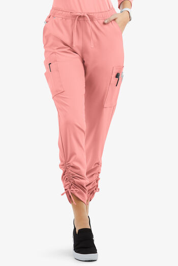 Pantalón médico Easy STRETCH Halle estilo jogger con piernas fruncidas y 11 bolsillos para mujer