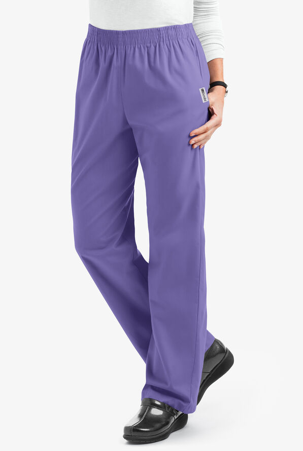 UA Best Buy Scrubs Women's 2-Pocket Elastic Waist Pants - Tall - Dark Lilac - 1