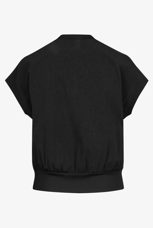 koi Solis Trinity Women's 1-Pocket STRETCH Banded Bottom Split V-Neck Scrub Top - Black - 2