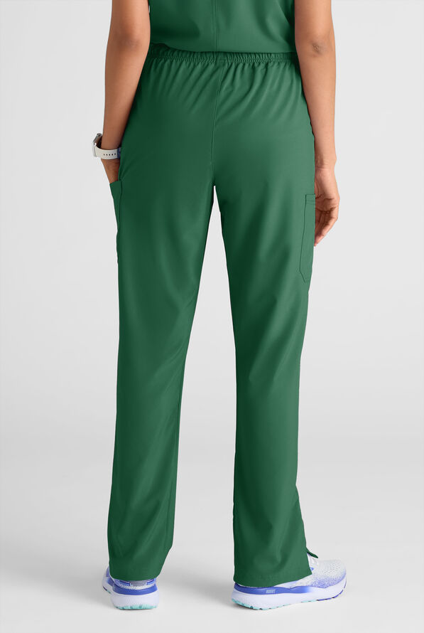 Easy STRETCH Eden Women's 4-Pocket Drawstring Scrub Pants - Hunter - 2