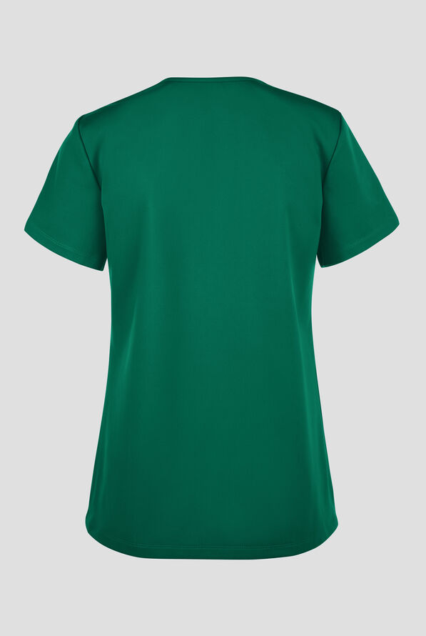 Cherokee Achieve Women's 1-Pocket Tuck in V-Neck Scrub Top - Hunter - 2