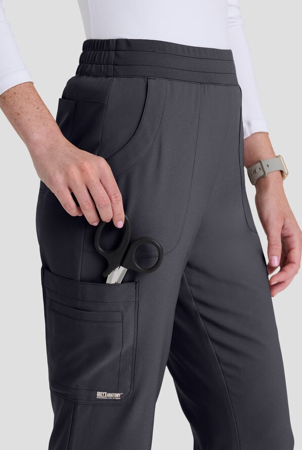 Pantal&oacute;n m&eacute;dico Grey's Anatomy by Barco Evolve STRETCH Sky con piernas acampanadas y 6 bolsillos para mujer - Steel Gray - 3