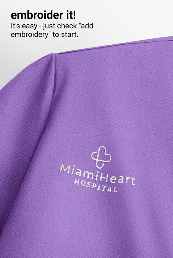 koi Lite&trade; Philosophy Women's 3-Pocket Mock Wrap Side Zipper Scrub Top - French Lavender - 5