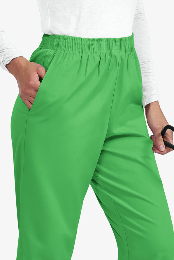 UA Best Buy Scrubs Women's 2-Pocket Elastic Waist Pants - Tall - Gecko Green - 3
