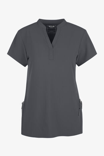 Wink Renew Women's 4-Pocket STRETCH Mandarin Collar Scrub Top