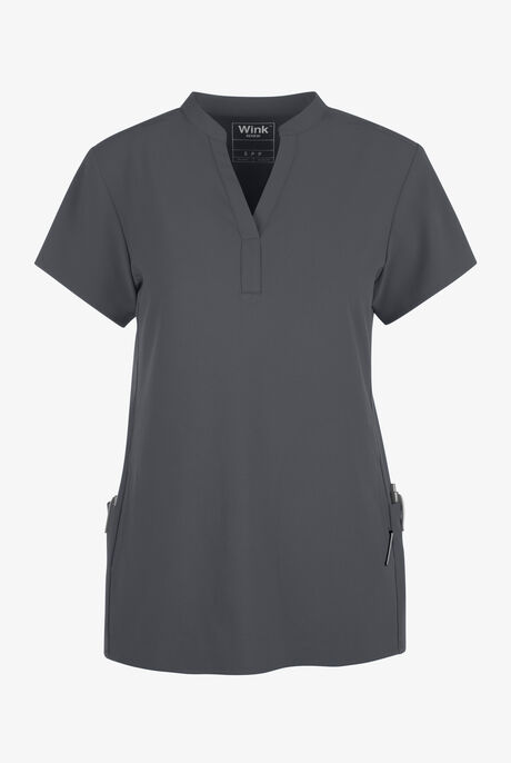 Wink Renew Women's 4-Pocket STRETCH Mandarin Collar Scrub Top