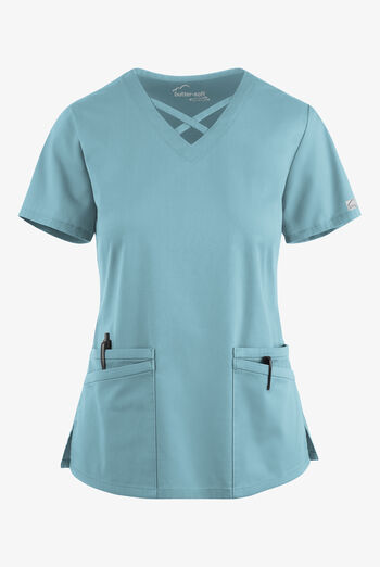 Butter-Soft STRETCH Women's 4-Pocket Crisscross Scrub Top