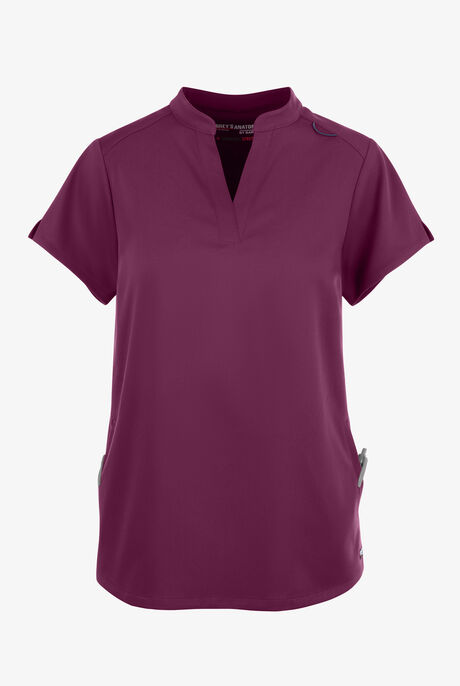 Grey's Anatomy by Barco Spandex STRETCH Avery Women's 2-Pocket Notch Sleeve V-Neck Scrub Top