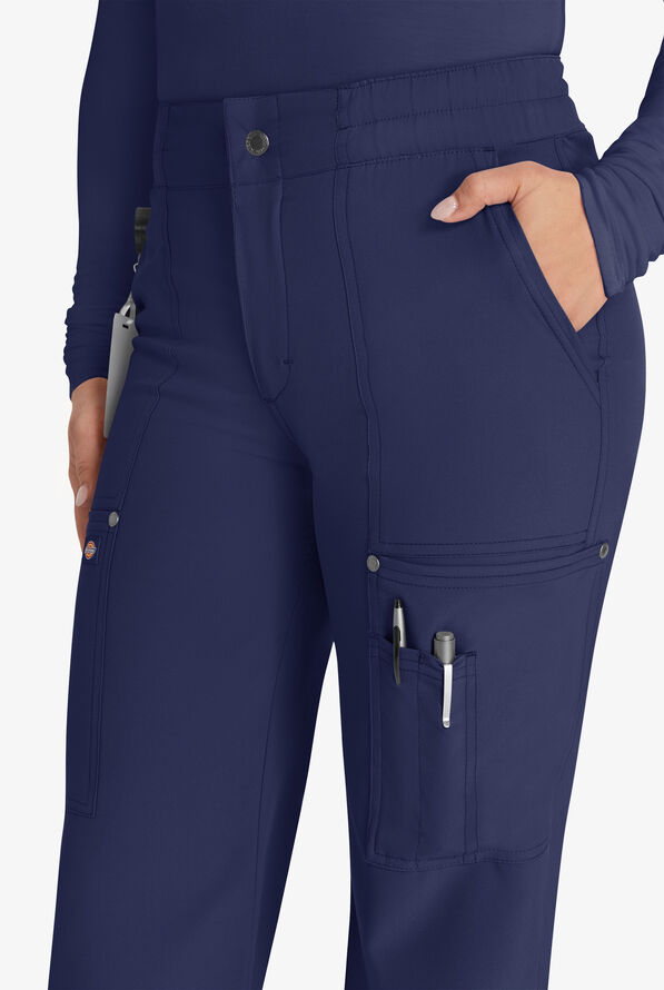 Dickies EDS NXT Women's 5-Pocket Straight Leg Cargo Scrub Pants - Navy - 2